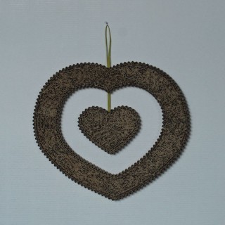 Coeur double, à suspendre