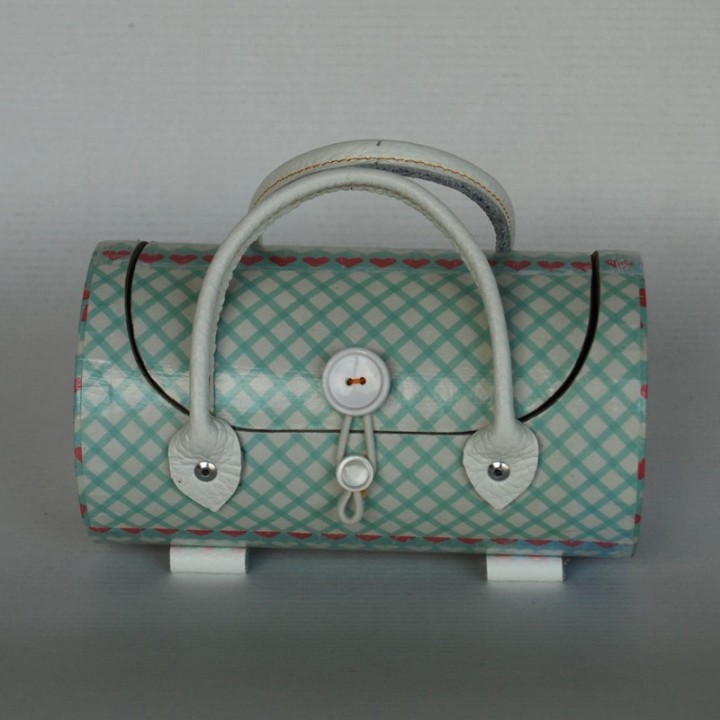 Mallette papiers déco tons vert - petit modèle