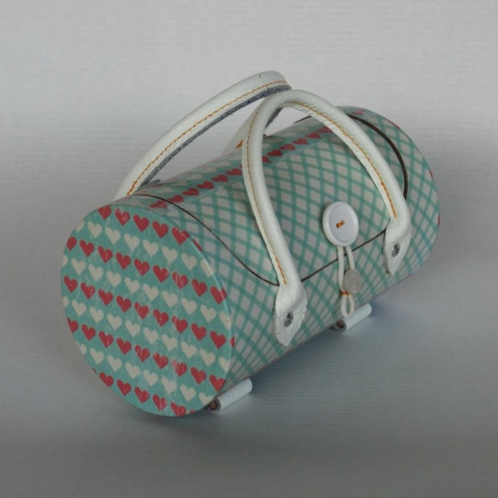 Mallette papiers déco tons vert - petit modèle