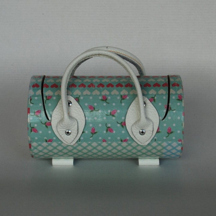 Mallette papiers déco tons vert - petit modèle