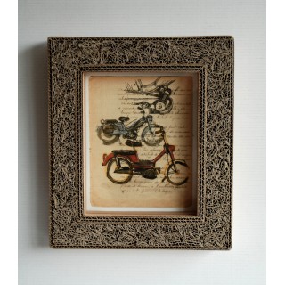 Cadre avec illustration Mob & Scooter-2